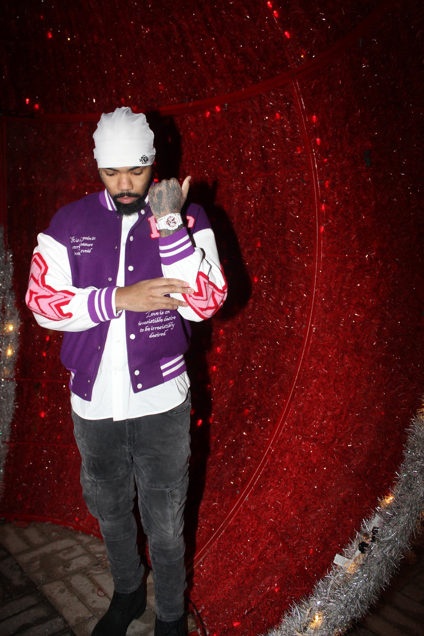 P4P VARSITY JACKET (PURPLE)