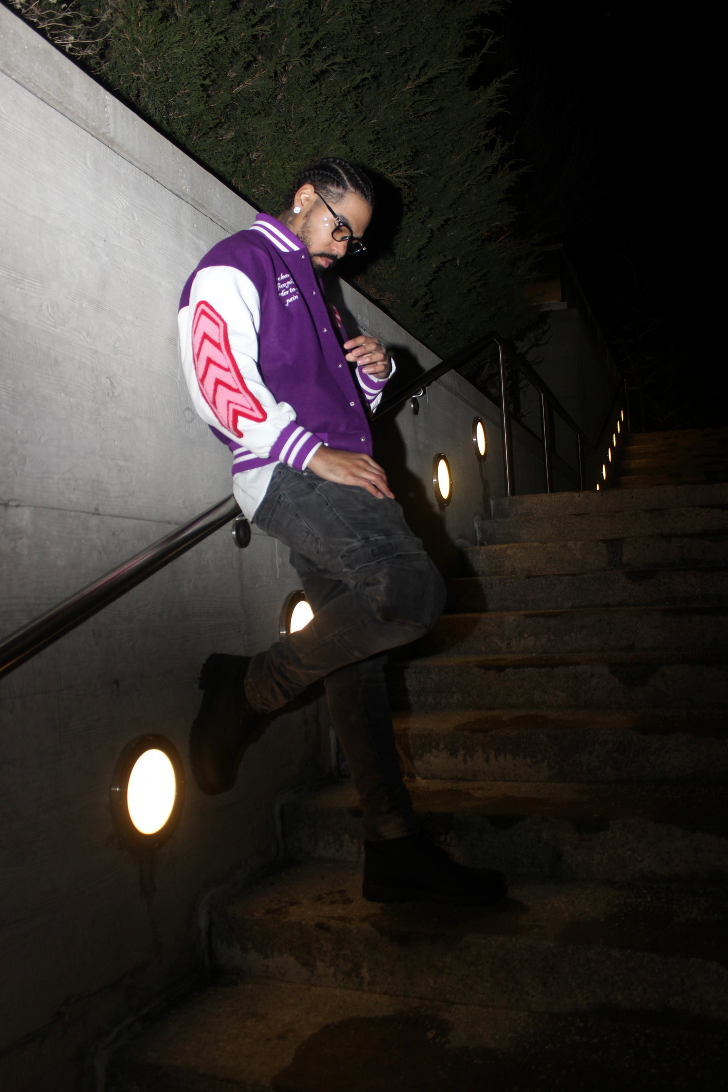 P4P VARSITY JACKET (PURPLE)